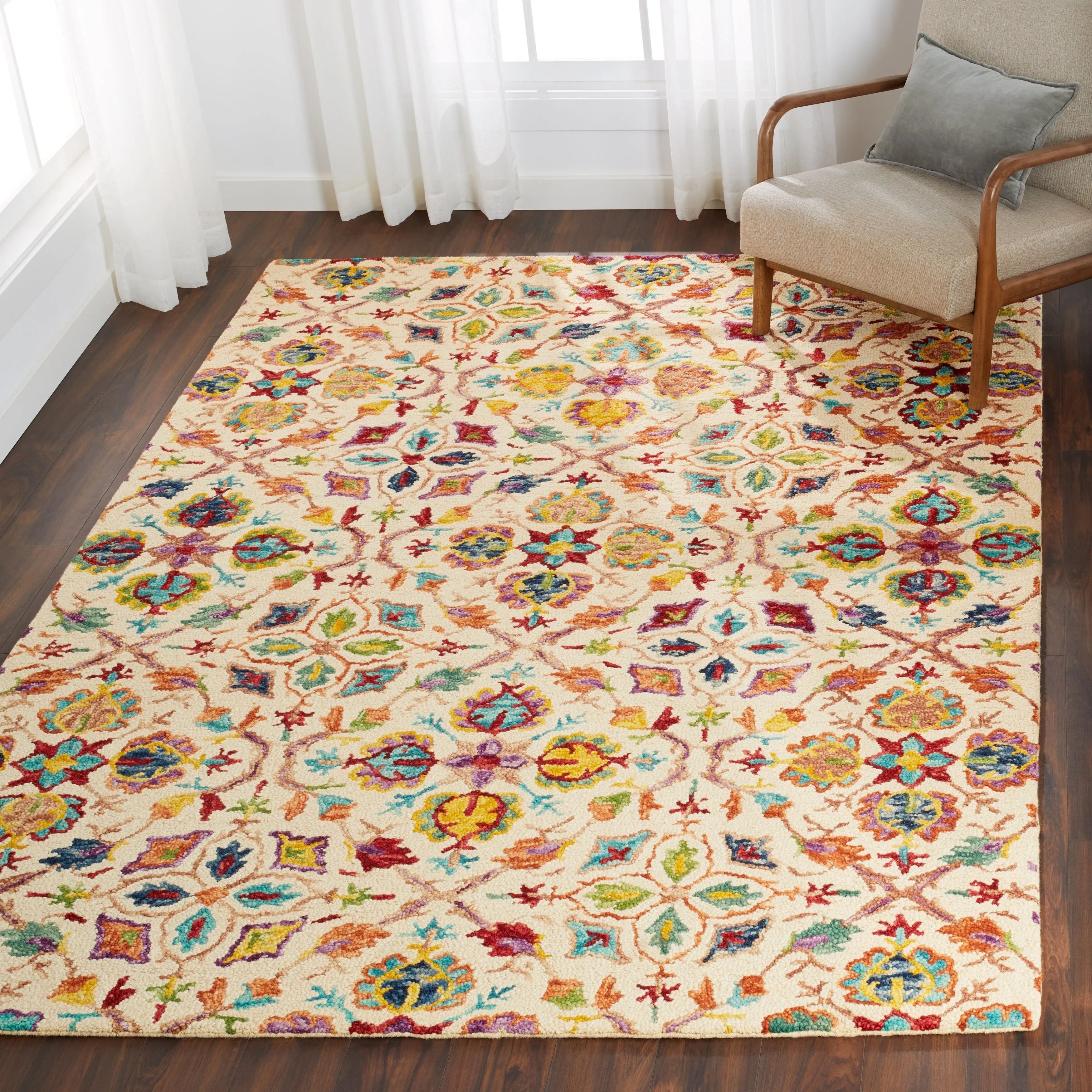 Nourison Vivid Hand-tufted Floral Wool Area Rug