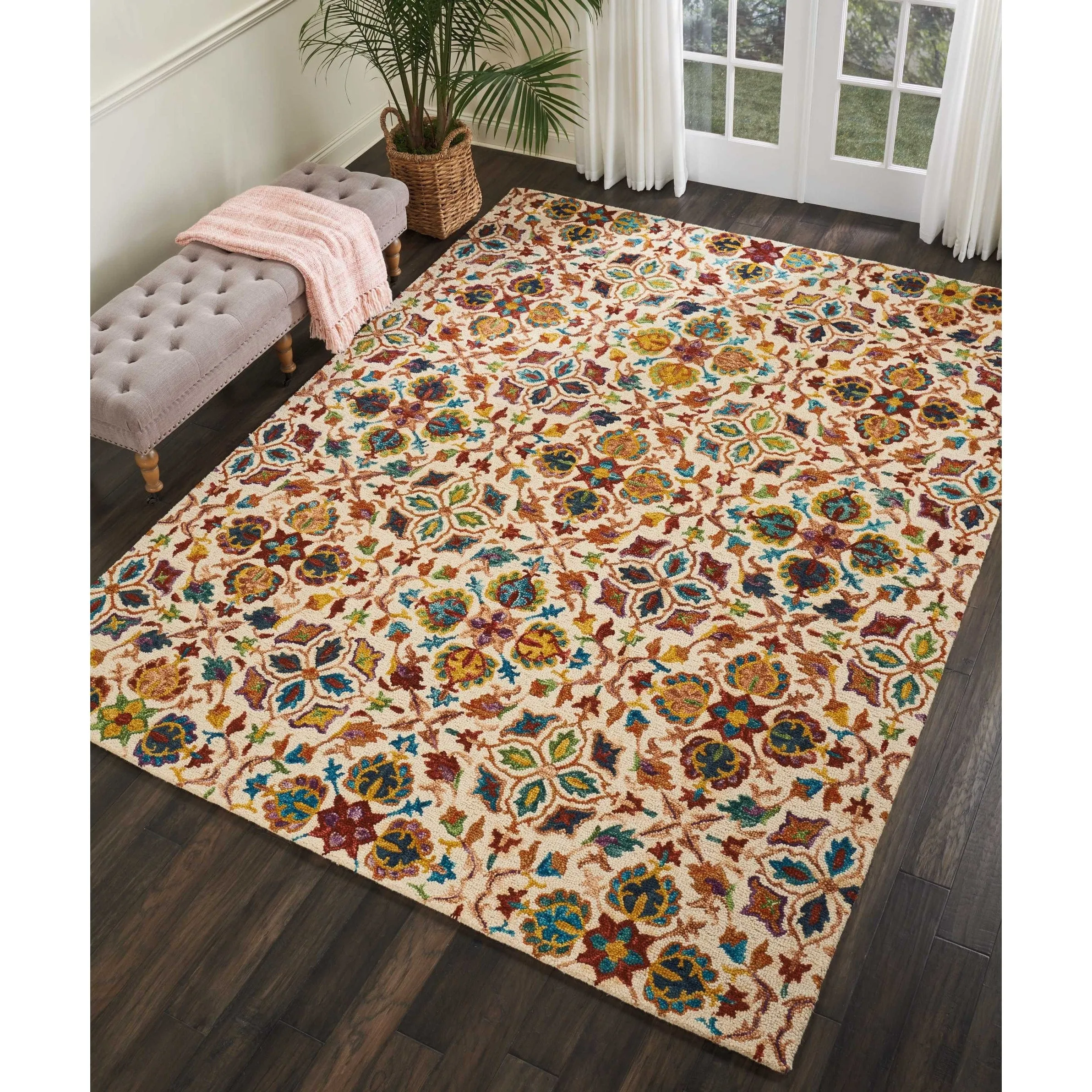 Nourison Vivid Hand-tufted Floral Wool Area Rug