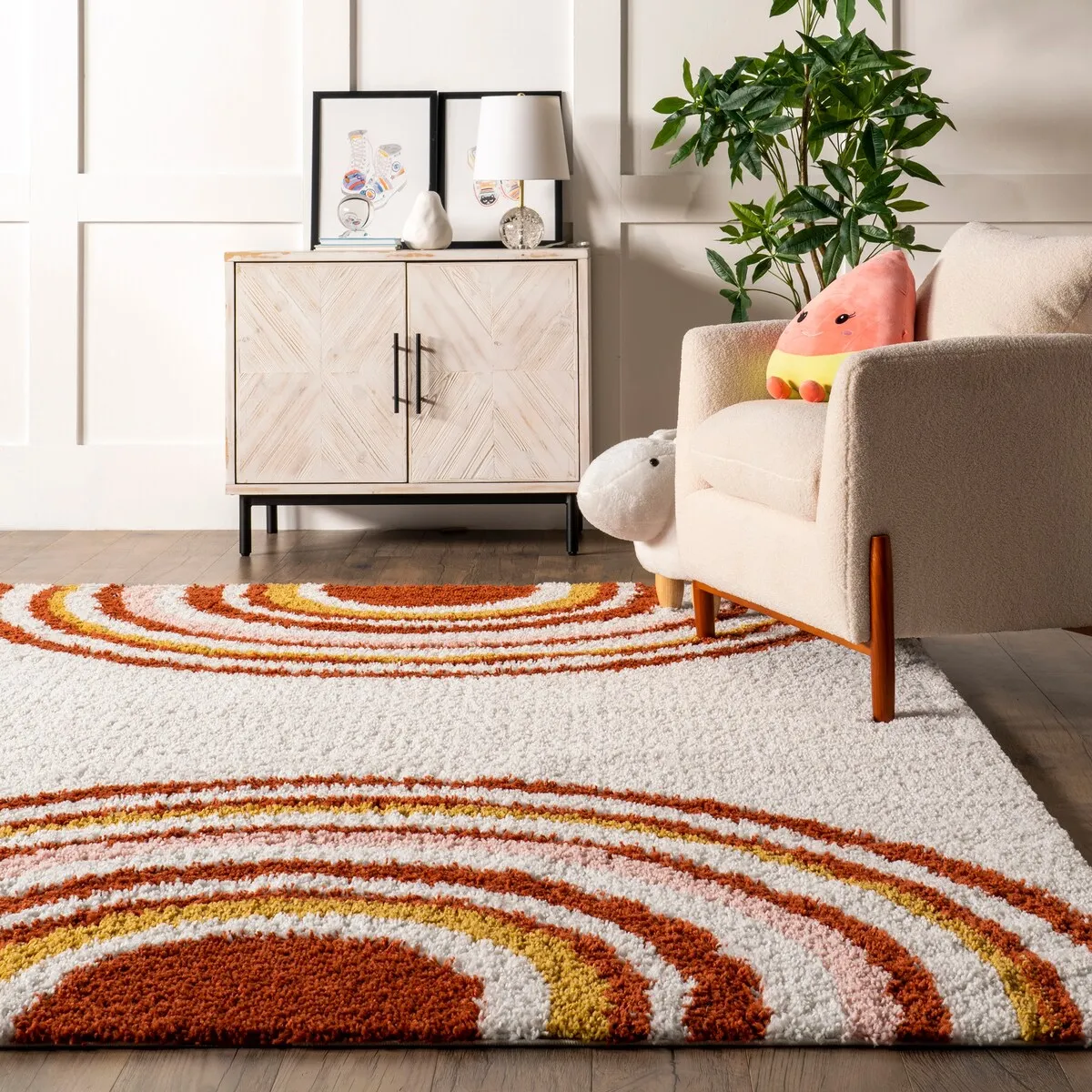 Nuloom Dotty Half Sunset Shag Area Rug