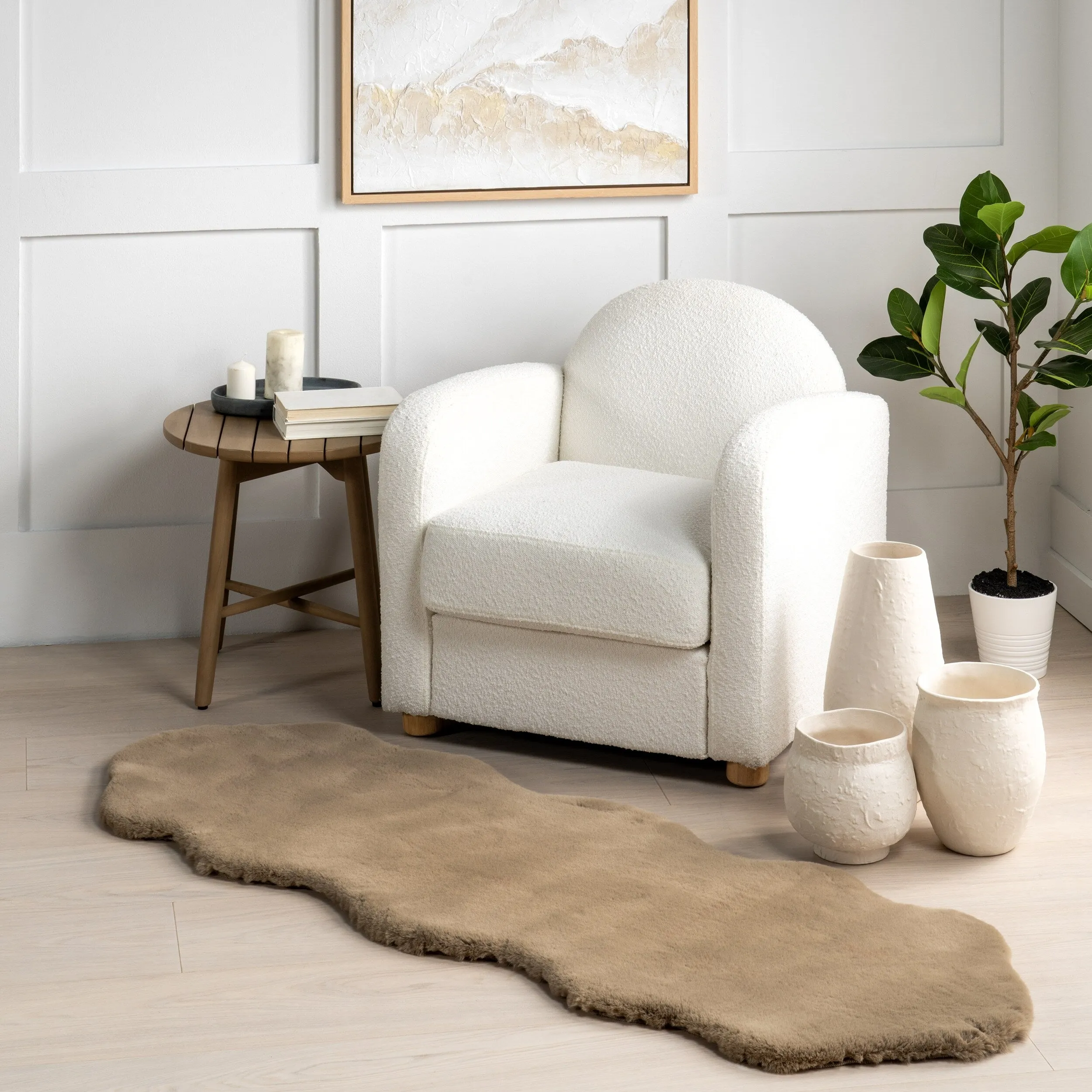 Nuloom Eline SuperiorWash Faux Sheepskin Machine Washable Area Rug