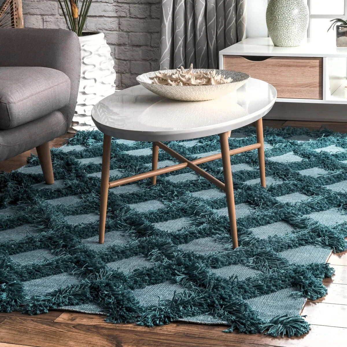 Nuloom Francene Diamond Trellis Shag Area Rug