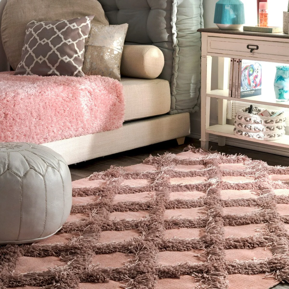 Nuloom Francene Diamond Trellis Shag Area Rug
