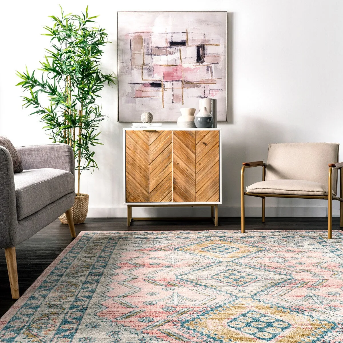 Nuloom Louise Tribal Diamond Area Rug