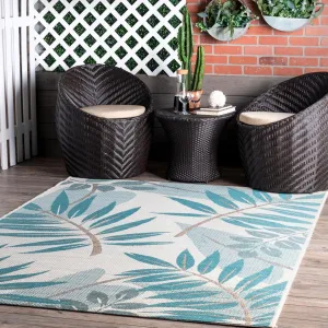Nuloom Modern Floral Outdoor/ Indoor Porch Area Rug