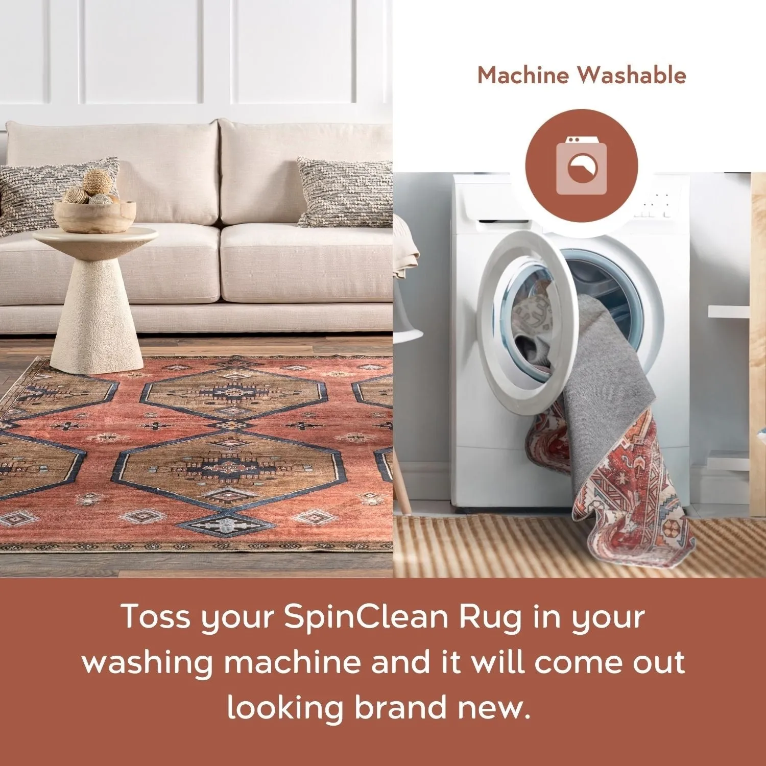 Nuloom Talia SpinClean Bashful Fox Kids Machine Washable Area Rug