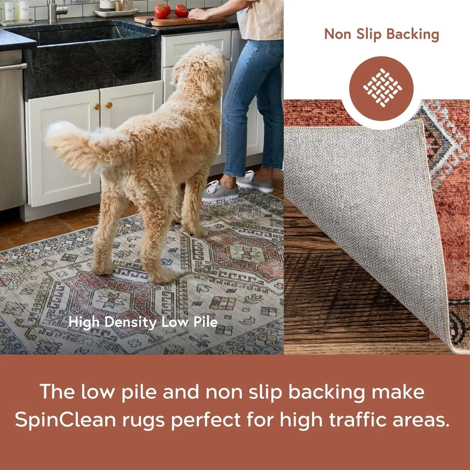 Nuloom Talia SpinClean Bashful Fox Kids Machine Washable Area Rug