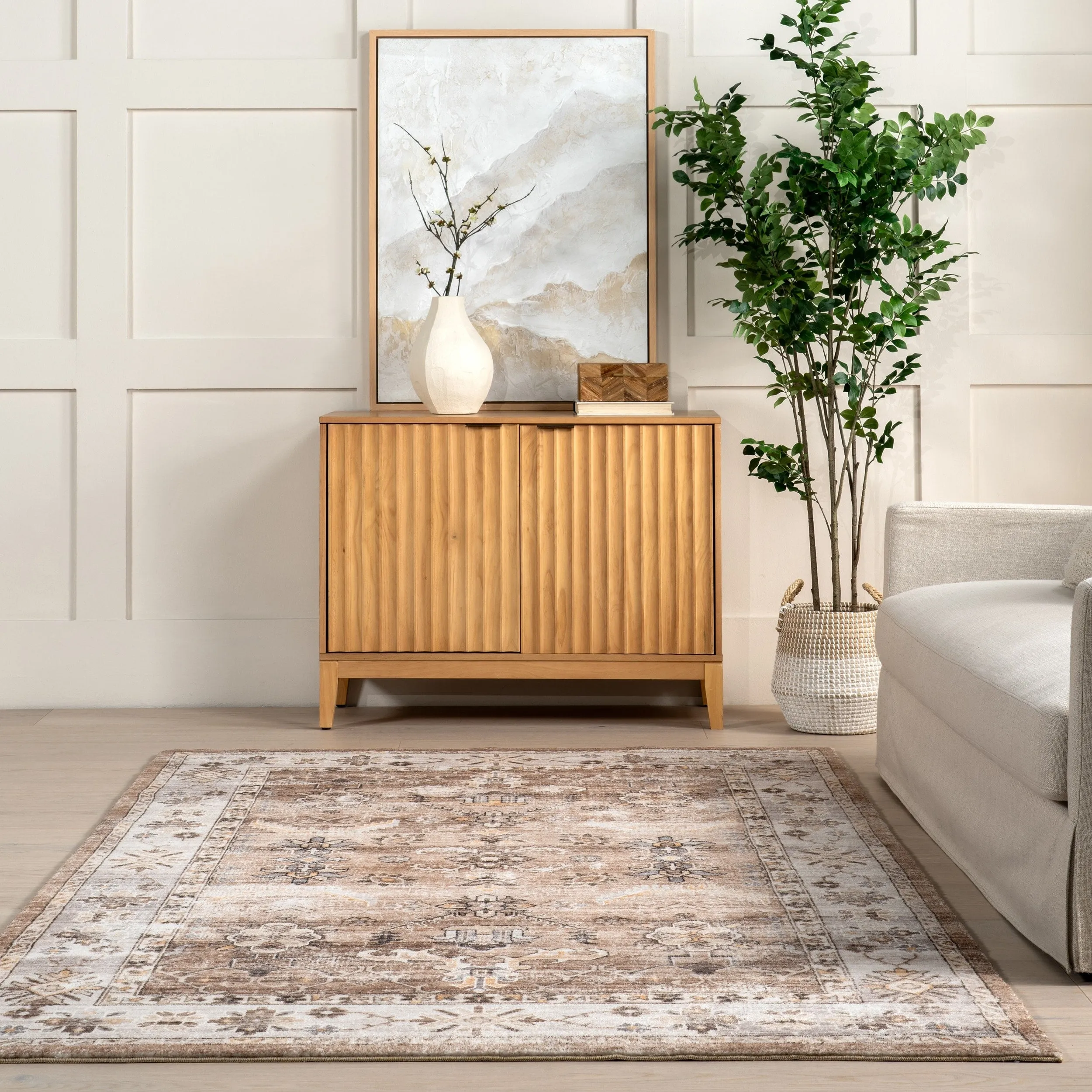 Nuloom Tansy Traditional Vintage Machine Washable Area Rug