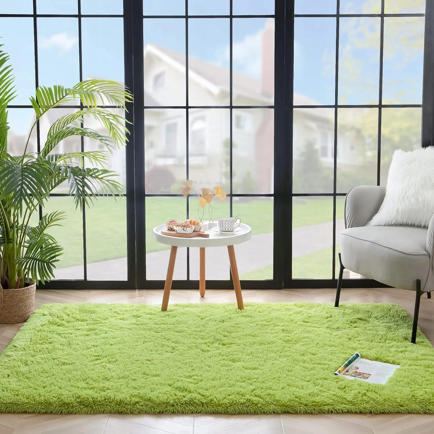 Nursery Decor Area Rug Fuzzy Carpet for Kids Children Play Mat