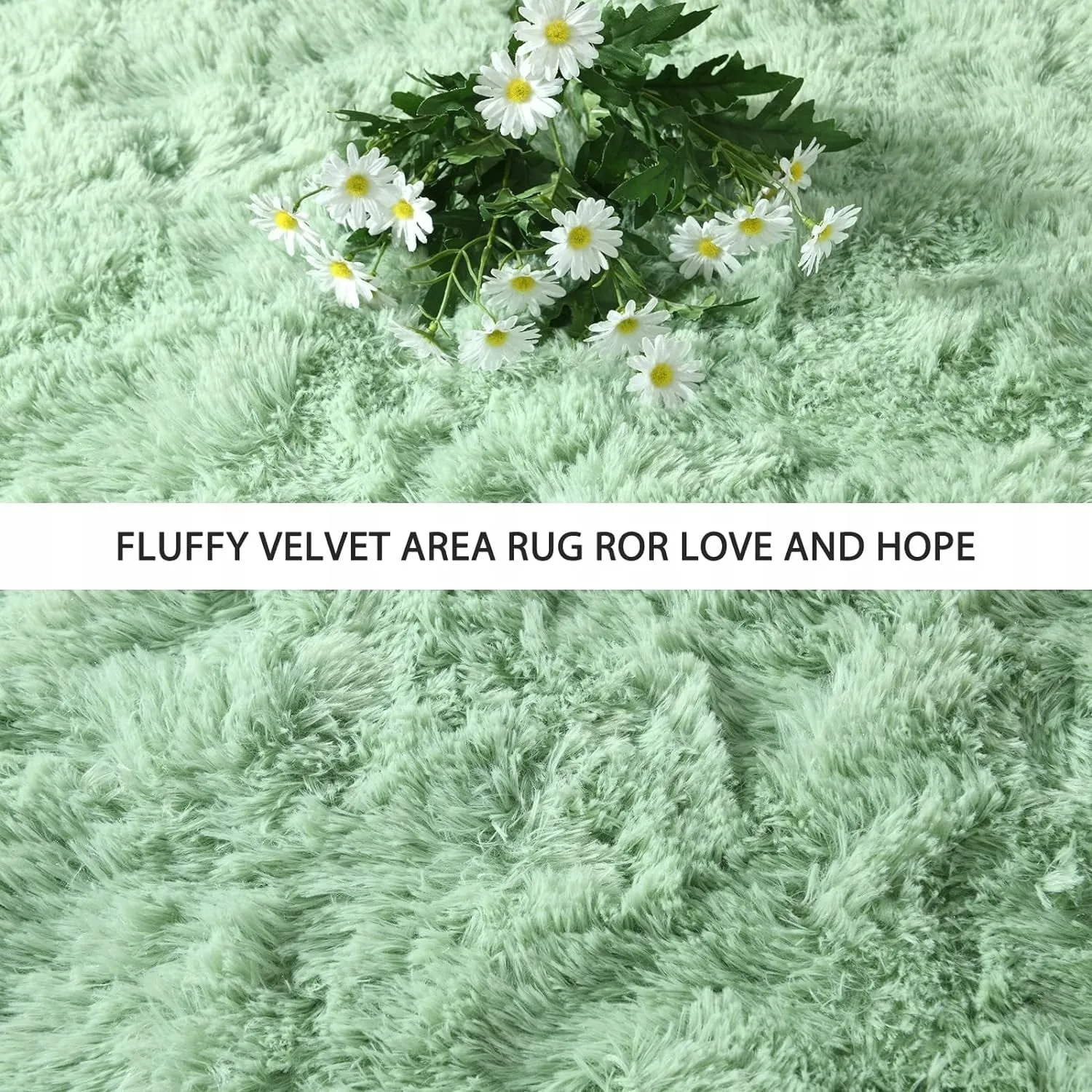 Nursery Decor Area Rug Fuzzy Carpet for Kids Children Play Mat