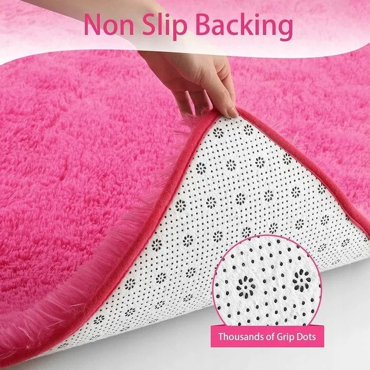 Nursery Decor Area Rug Fuzzy Carpet for Kids Children Play Mat