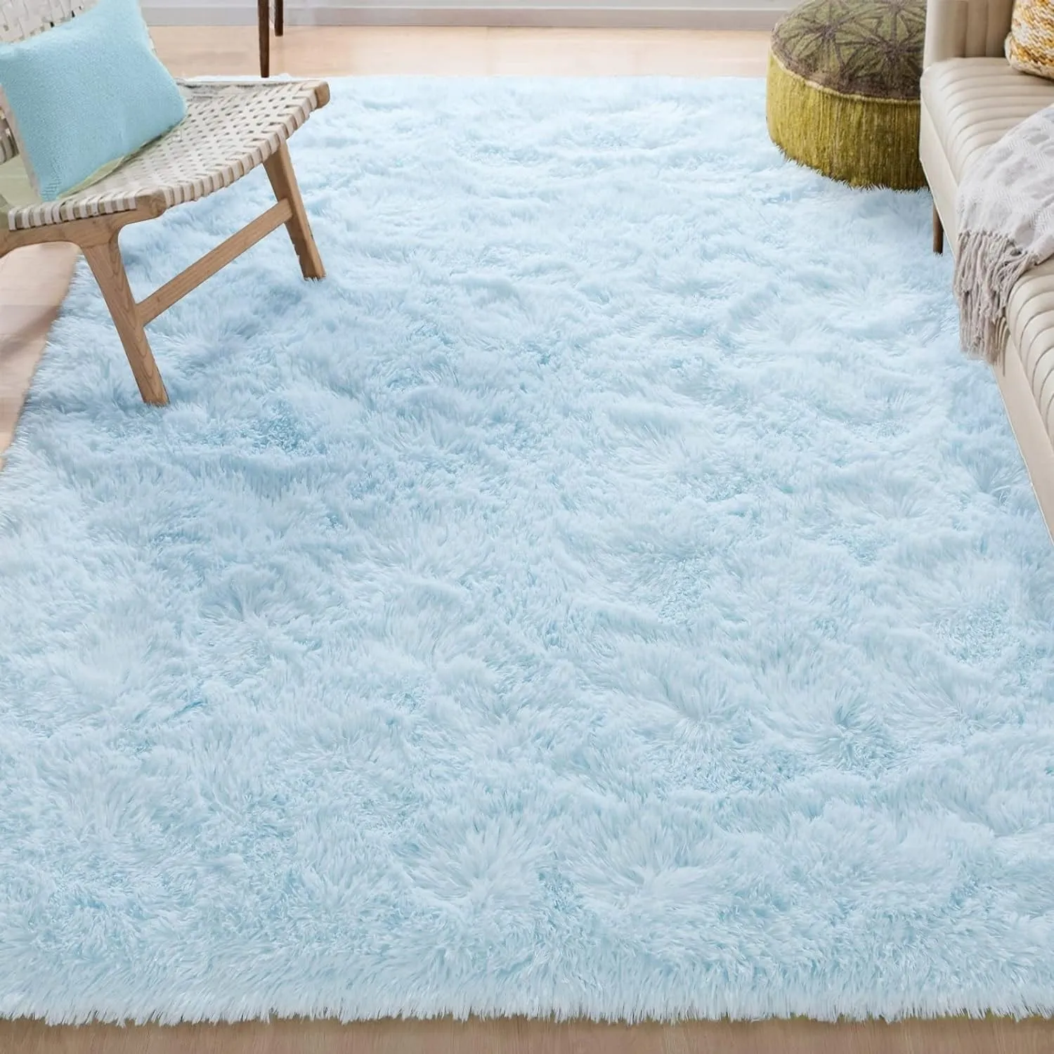 Nursery Decor Area Rug Fuzzy Carpet for Kids Children Play Mat