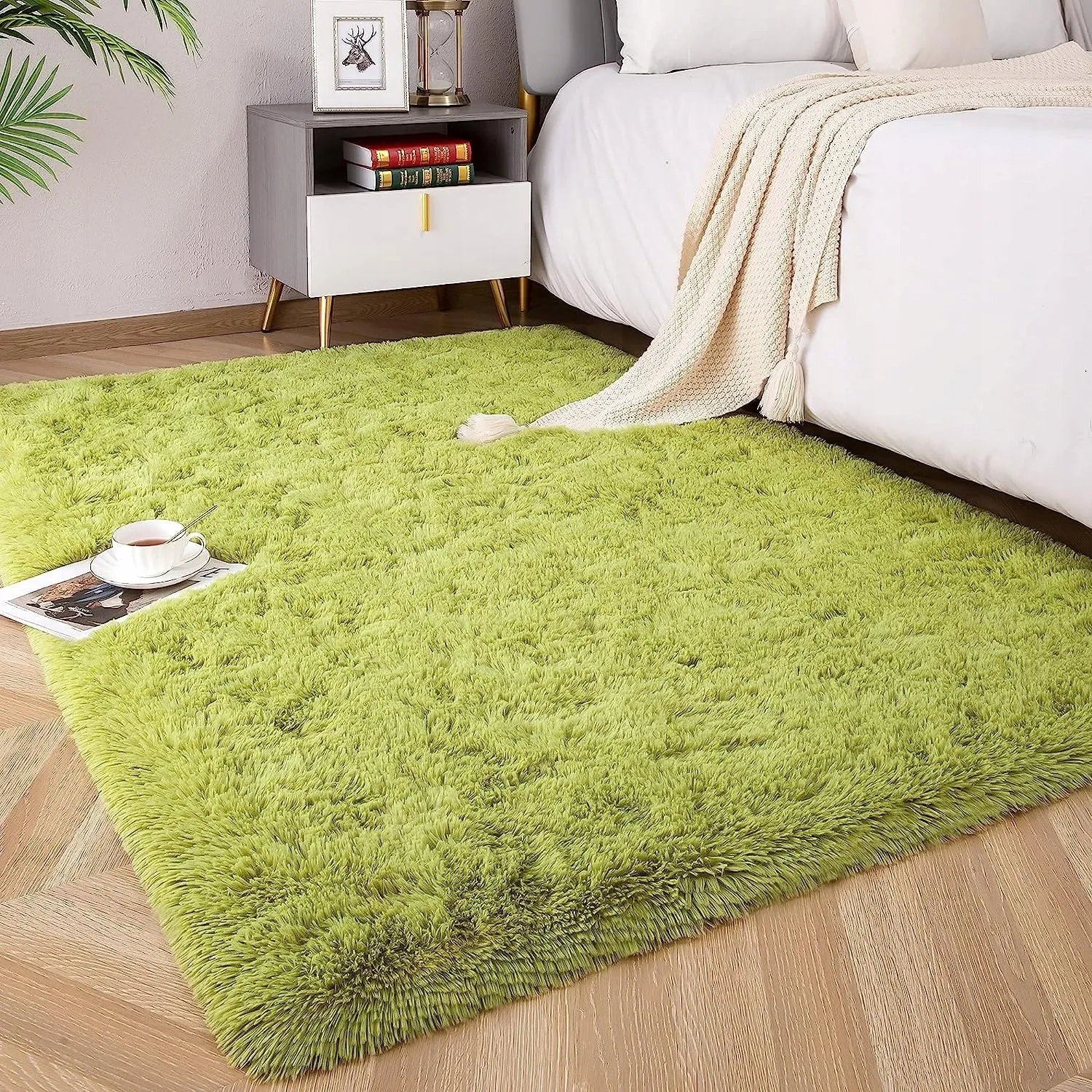 Nursery Decor Area Rug Fuzzy Carpet for Kids Children Play Mat