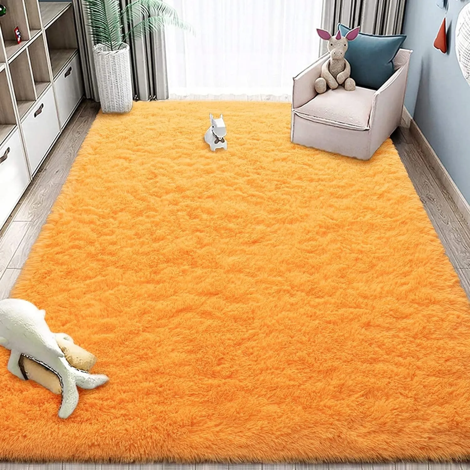 Nursery Decor Area Rug Fuzzy Carpet for Kids Children Play Mat