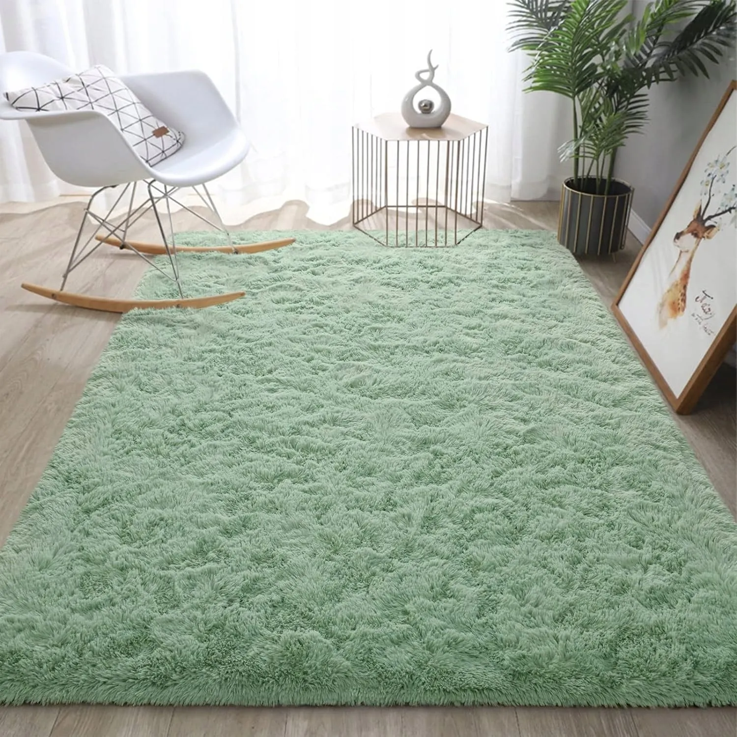 Nursery Decor Area Rug Fuzzy Carpet for Kids Children Play Mat