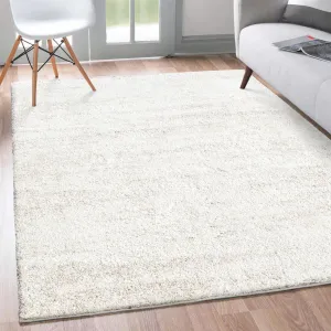 Orian Rugs Cloud 19 Solid Mix Cream Solid Stain Resistant Area Rug