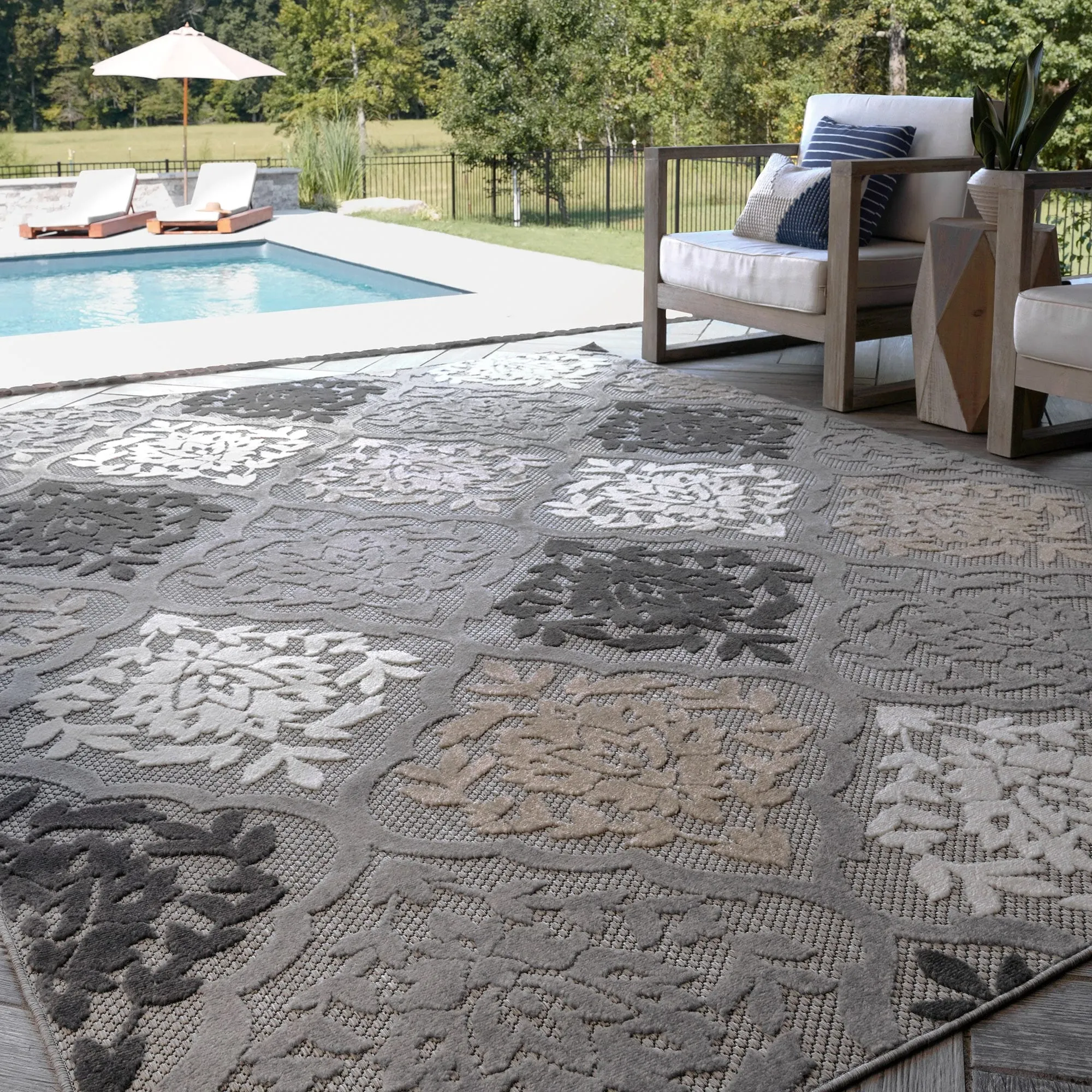 Origin Coastal Medallion Indoor/Outdoor Area Rug