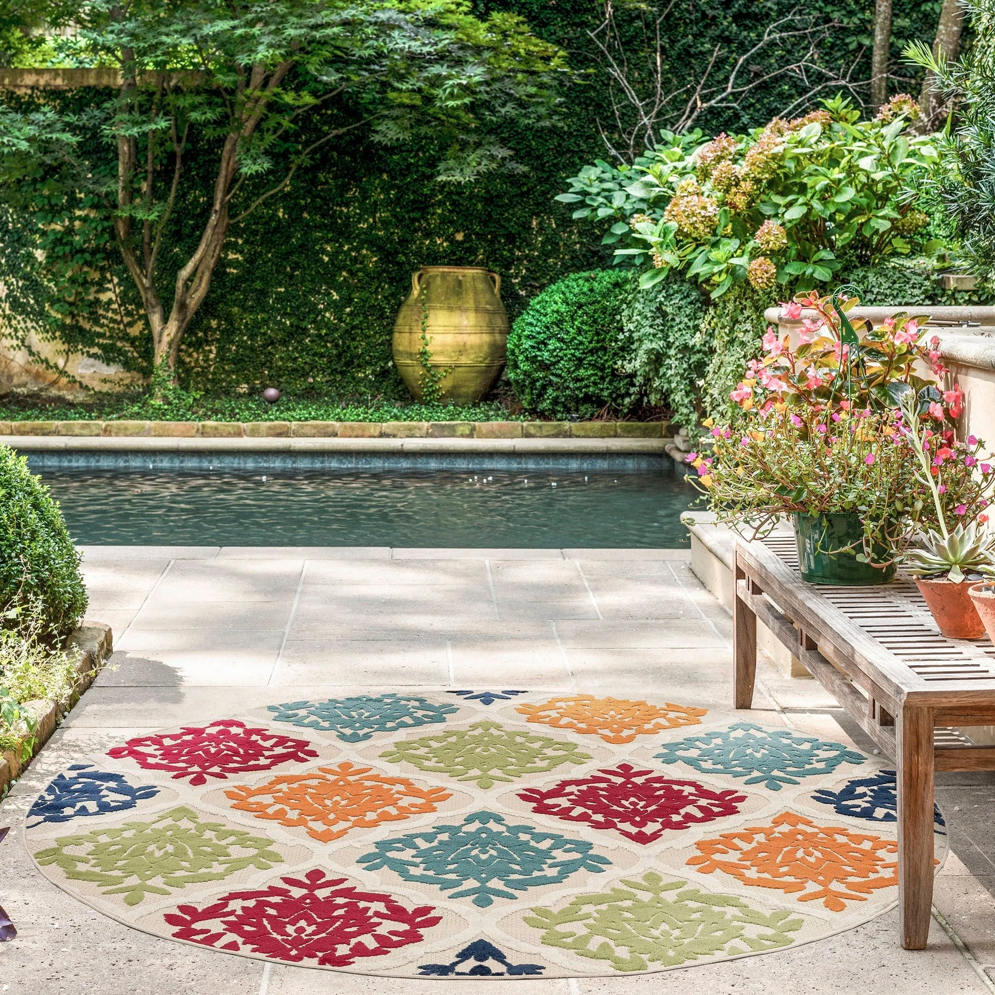 Origin Coastal Medallion Indoor/Outdoor Area Rug