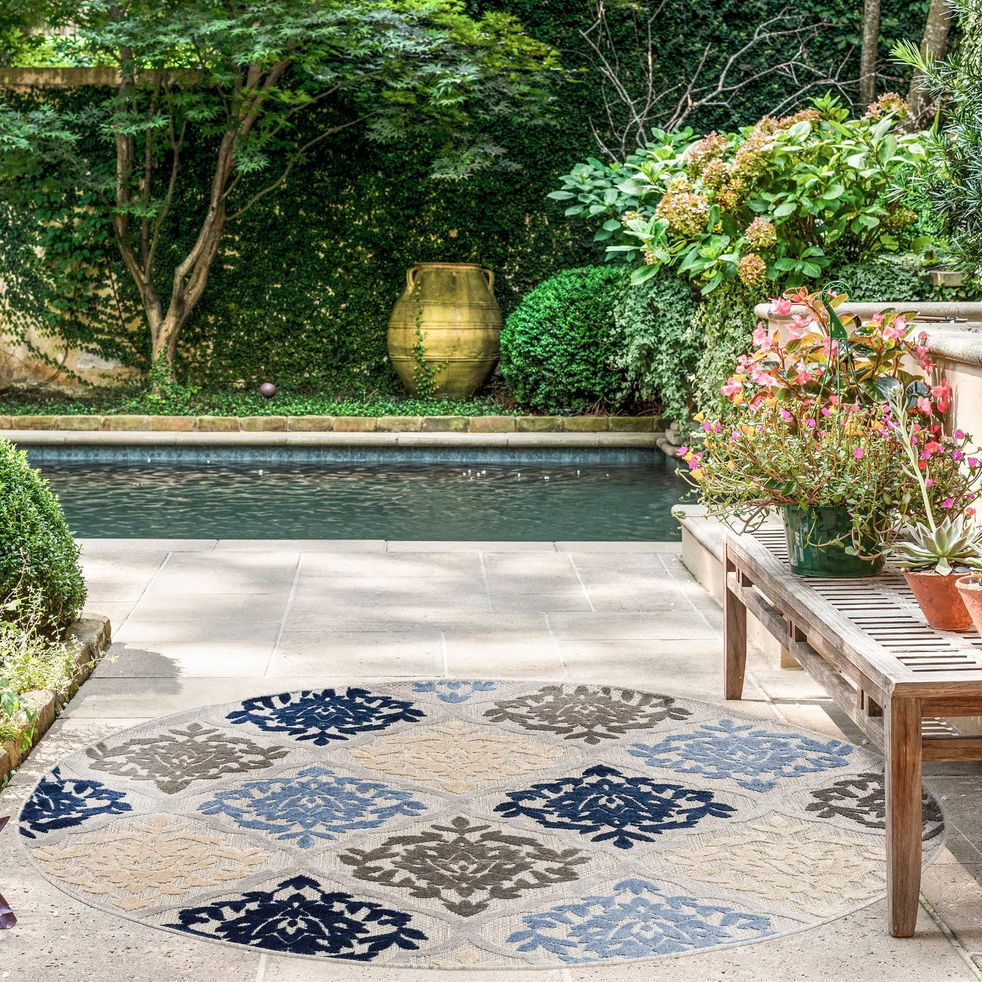 Origin Coastal Medallion Indoor/Outdoor Area Rug
