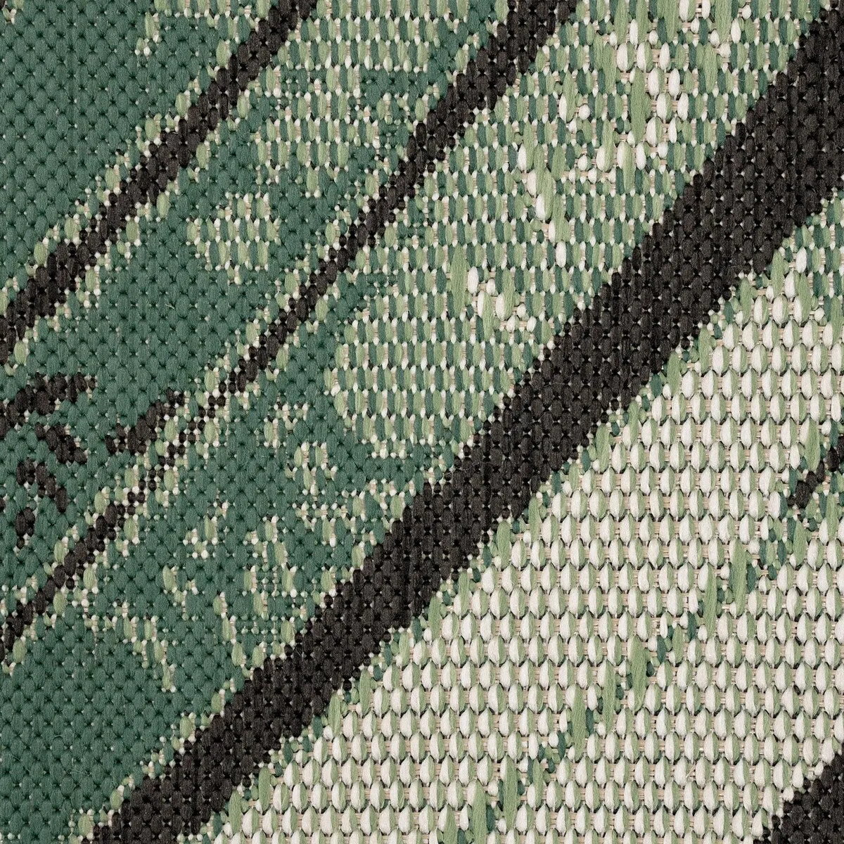 Outdoor Rug with Floral Palm Leaf Design Waterproof