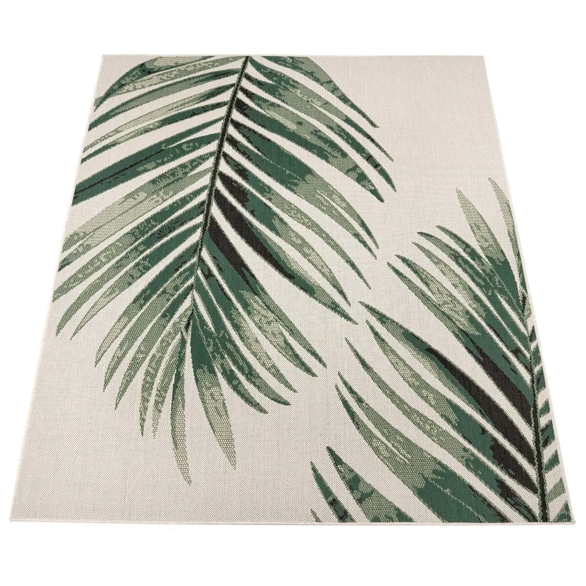 Outdoor Rug with Floral Palm Leaf Design Waterproof
