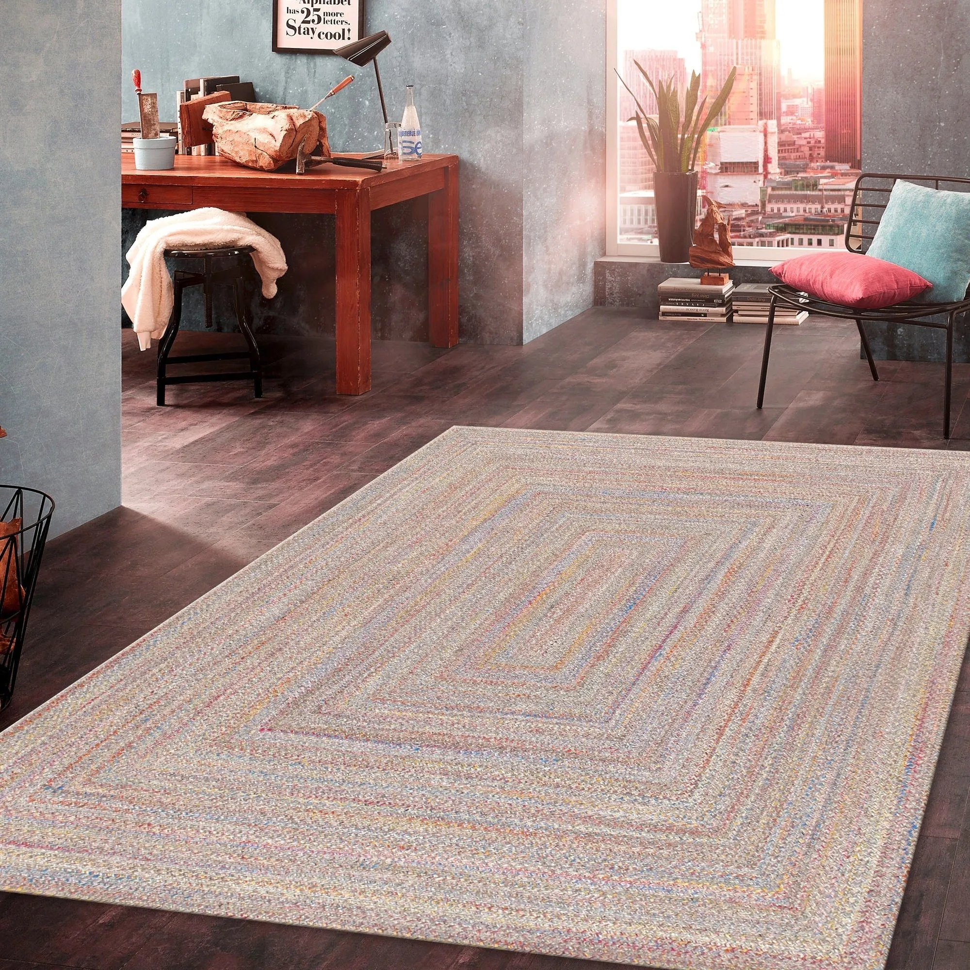 Pasargad Home Lagos Braided Indoor/Outdoor Area Rug
