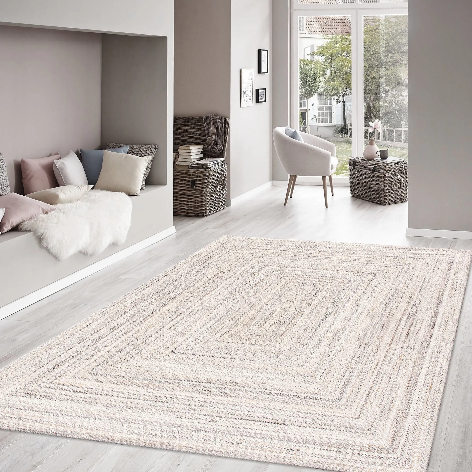 Pasargad Home Lagos Braided Indoor/Outdoor Area Rug
