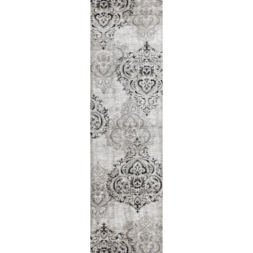 Perry Collection - Venetian Silver Damask Rug