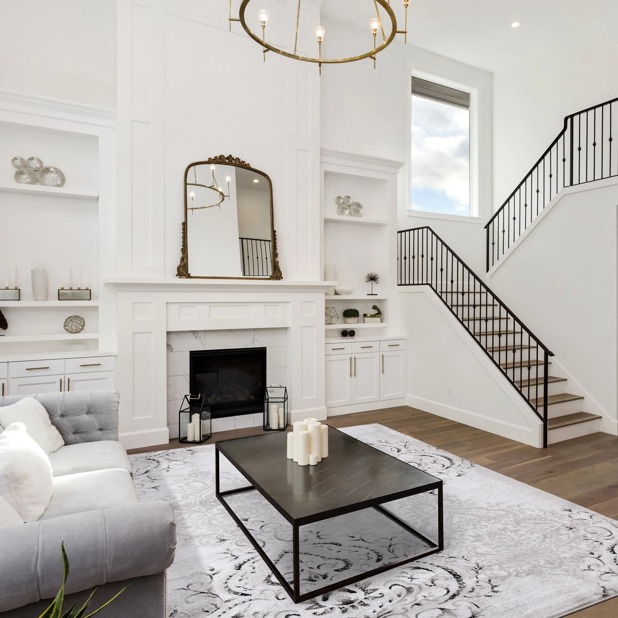 Perry Collection - Venetian Silver Damask Rug