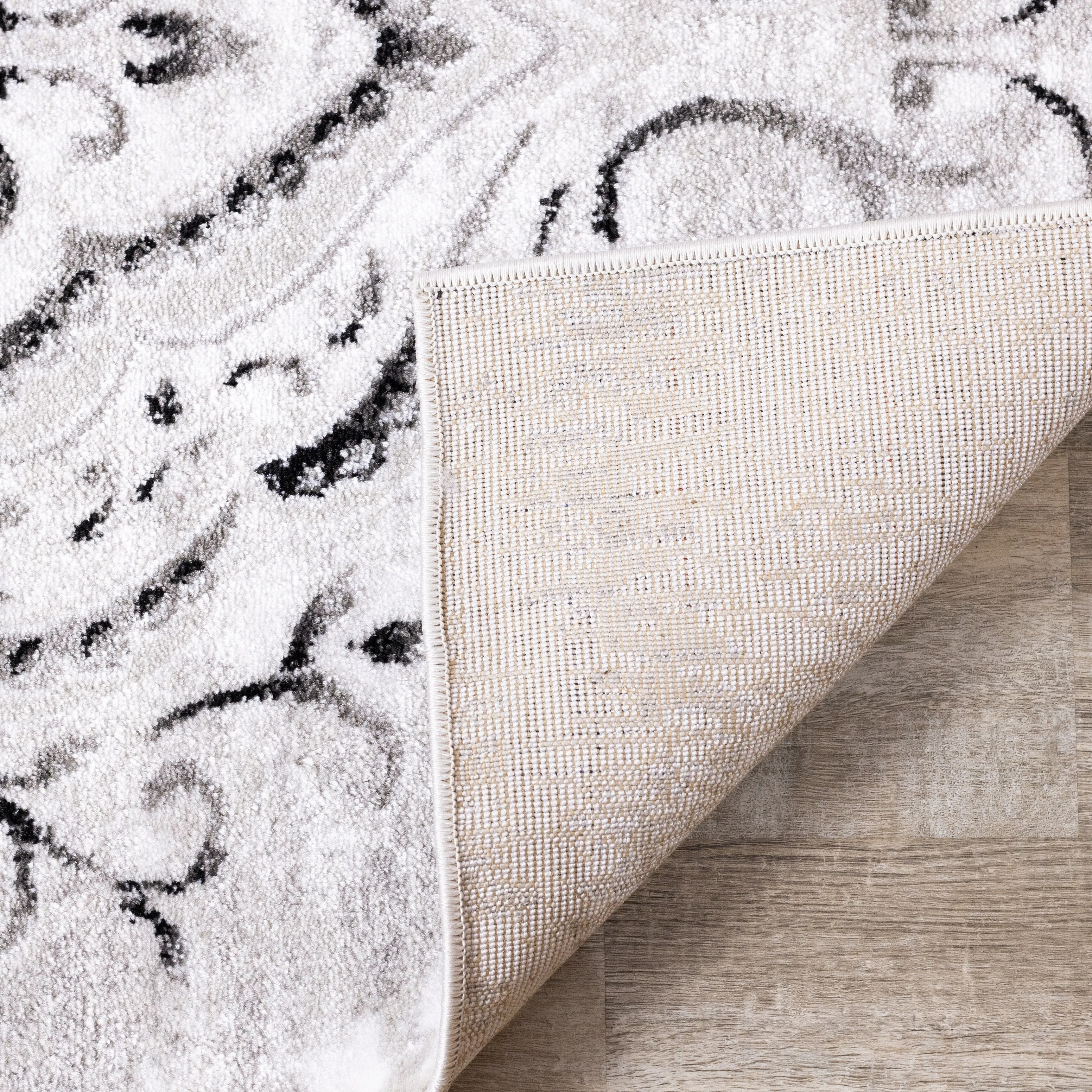 Perry Collection - Venetian Silver Damask Rug
