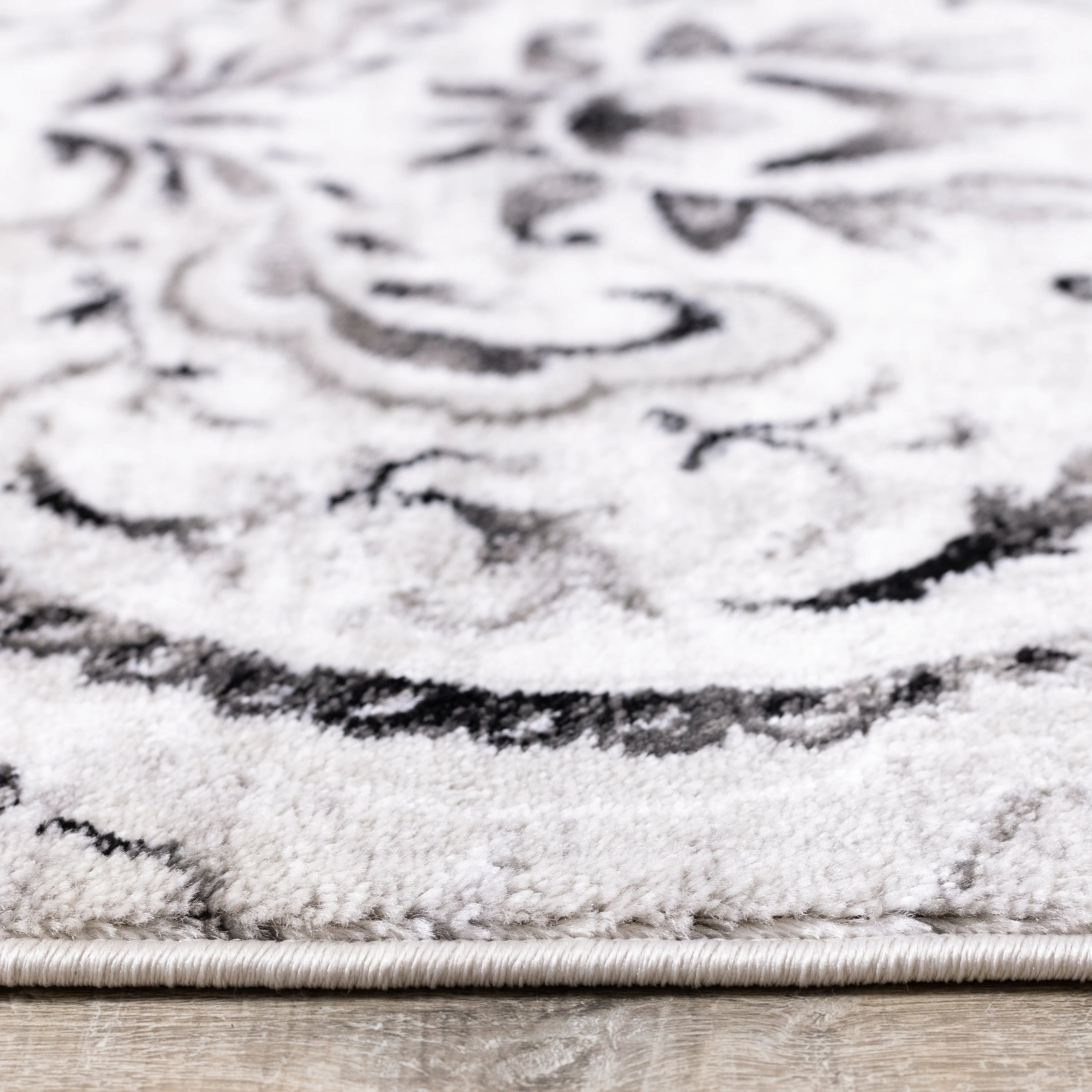 Perry Collection - Venetian Silver Damask Rug