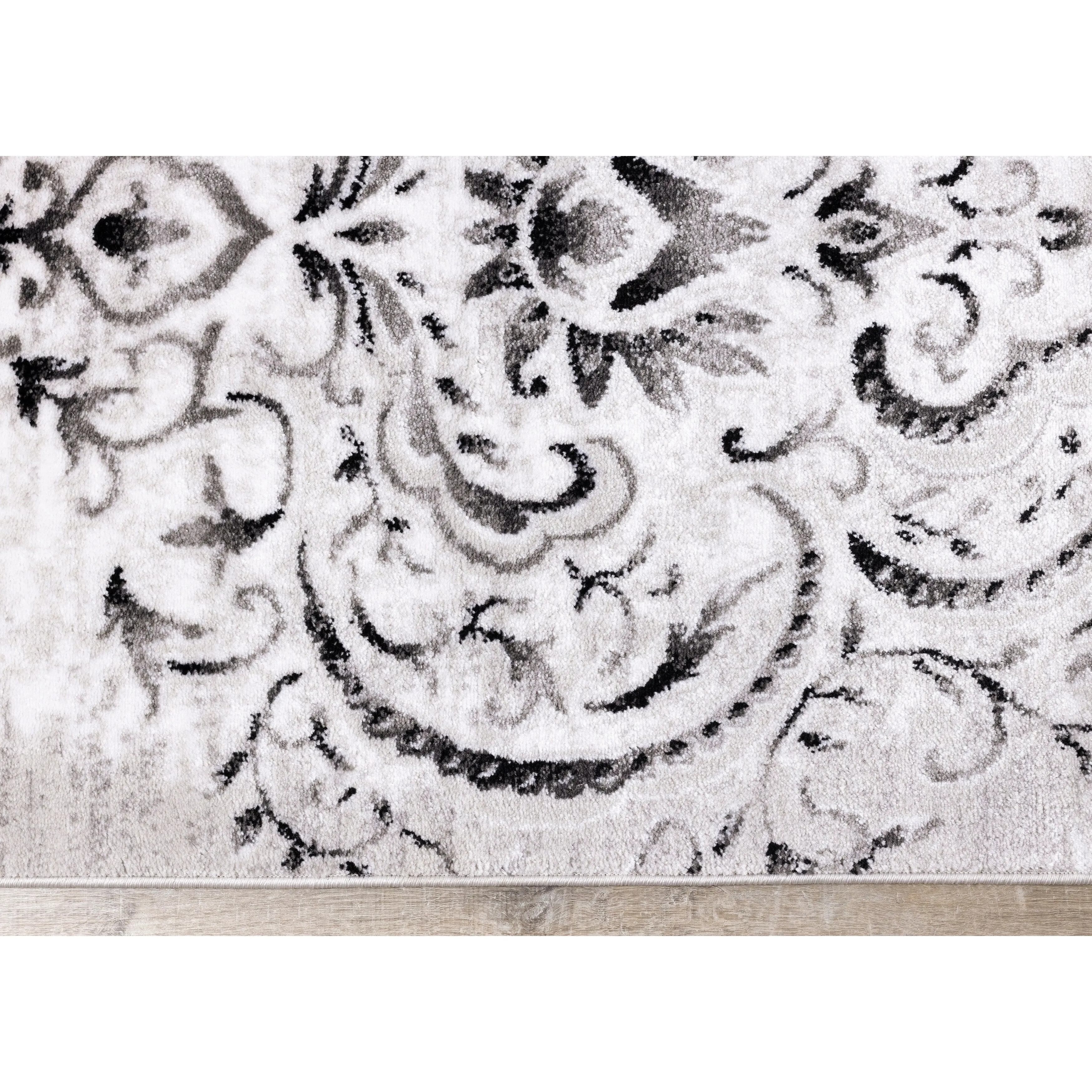 Perry Collection - Venetian Silver Damask Rug