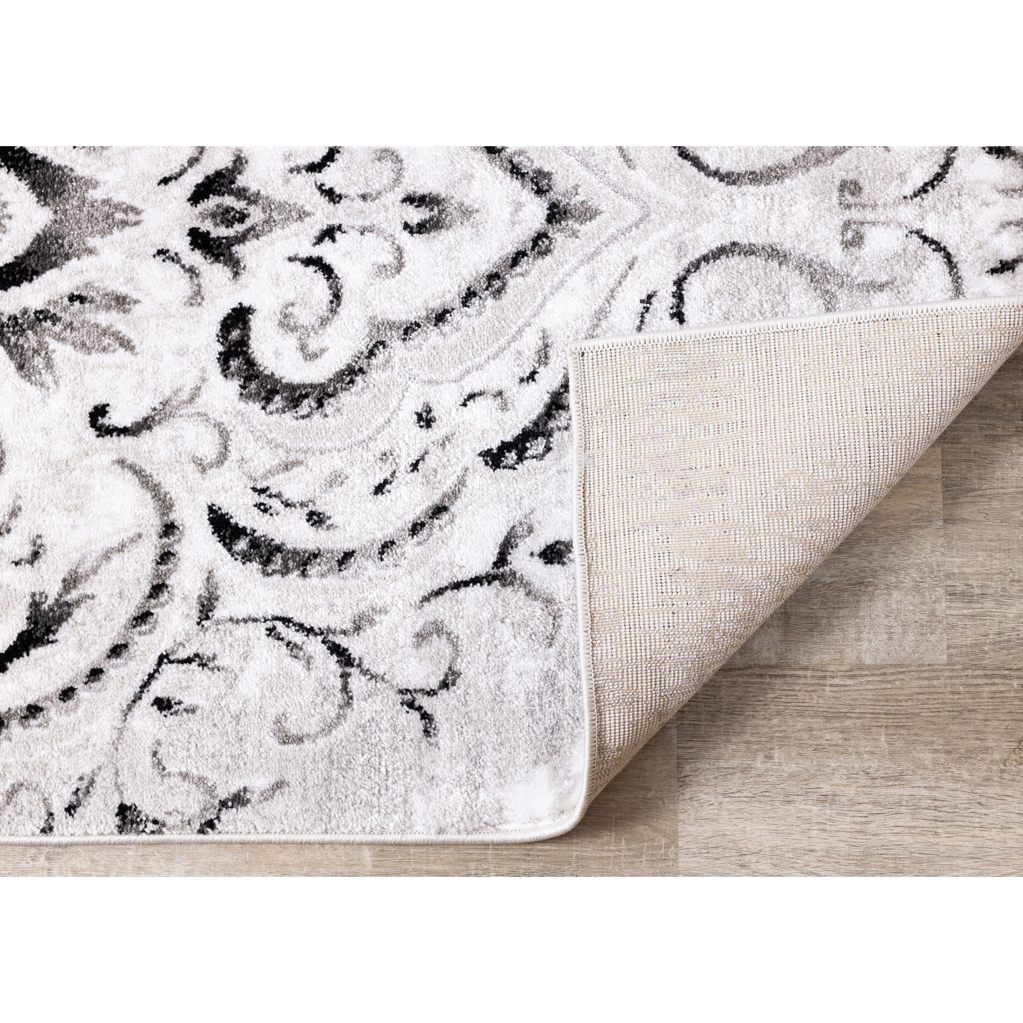 Perry Collection - Venetian Silver Damask Rug