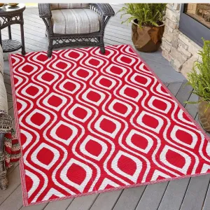 Playa Rug Outdoor Recycled Reversible Plastic Folded Mat/Rug Venice Collection Lightweight & Weather. Water and UV Resistant