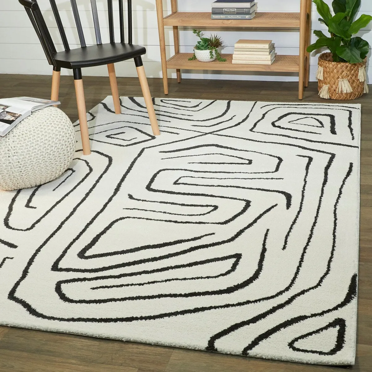 Pollock Modern Abstract Area Rug