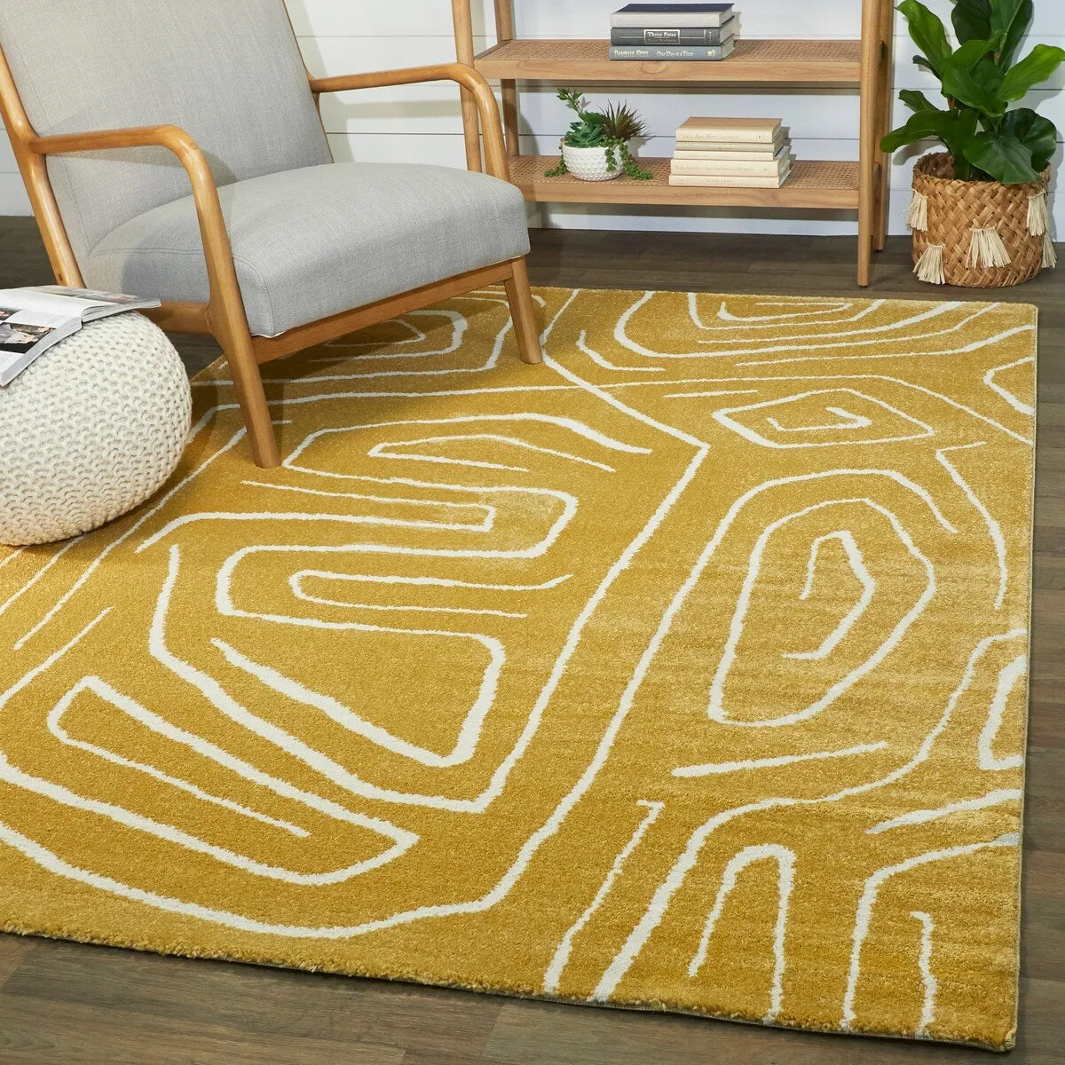 Pollock Modern Abstract Area Rug