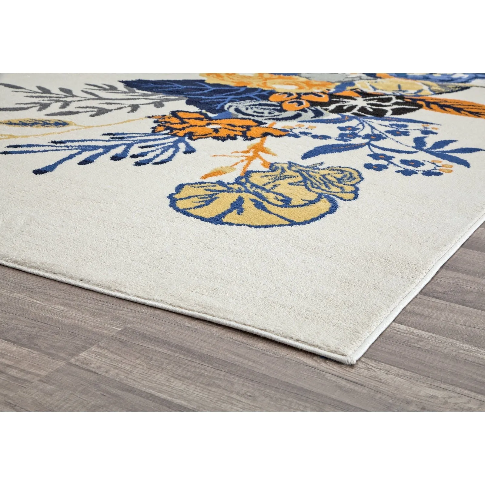 Porch & Den Cady Ivory Floral Area Rug