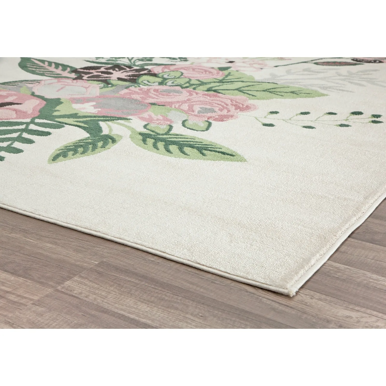Porch & Den Cady Ivory Floral Area Rug