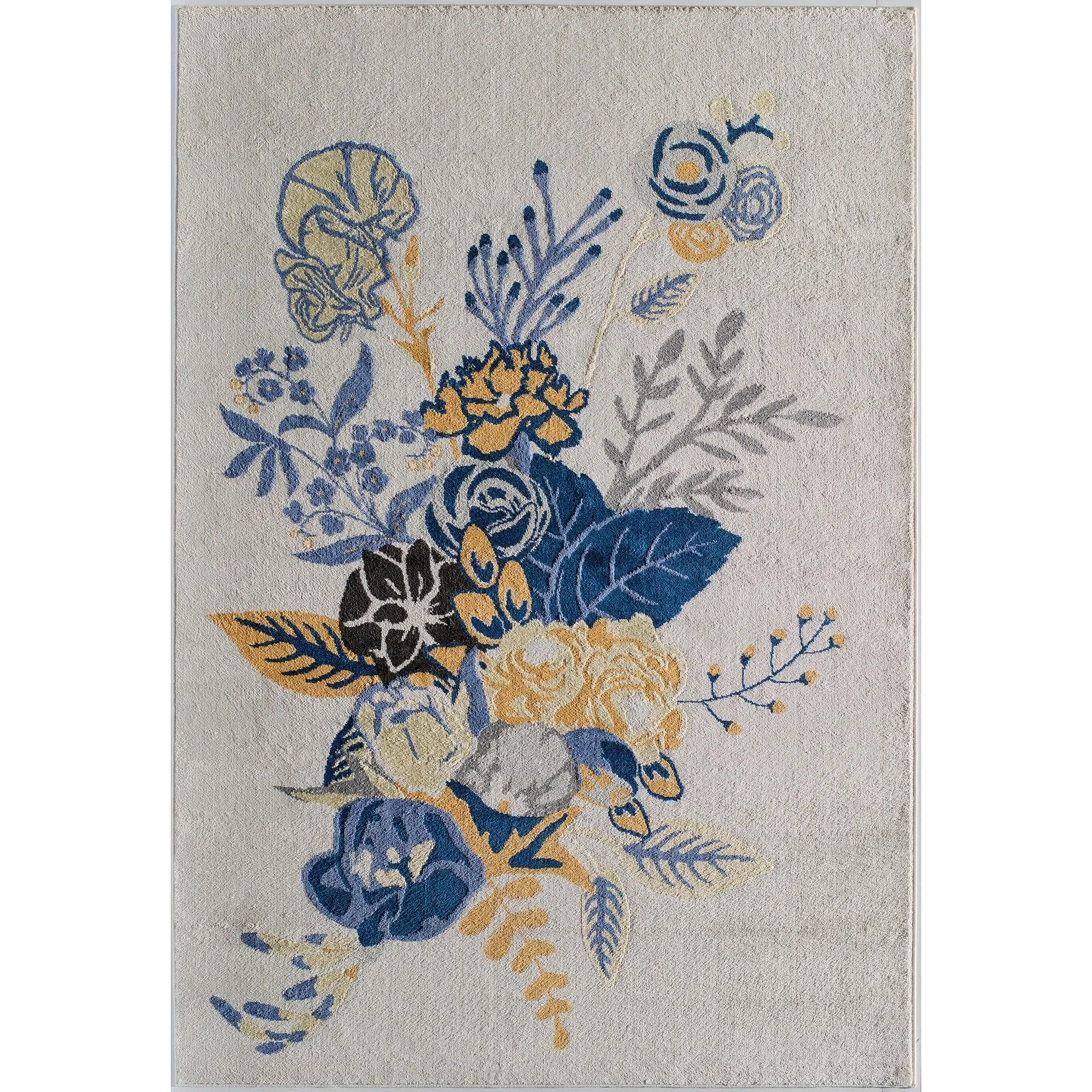 Porch & Den Cady Ivory Floral Area Rug