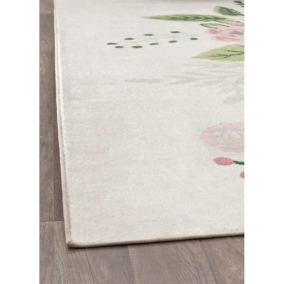 Porch & Den Cady Ivory Floral Area Rug