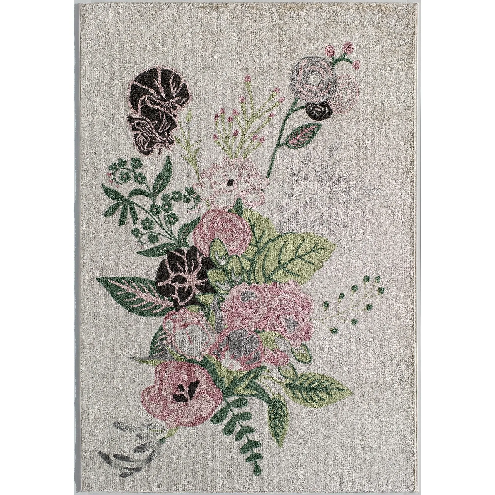 Porch & Den Cady Ivory Floral Area Rug