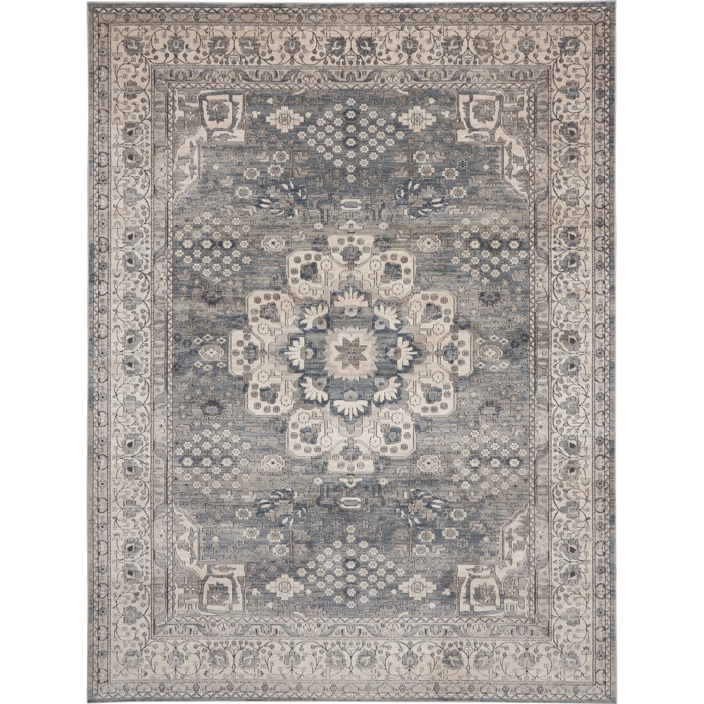 Porch & Den Traditional Bordered Medallion Area Rug