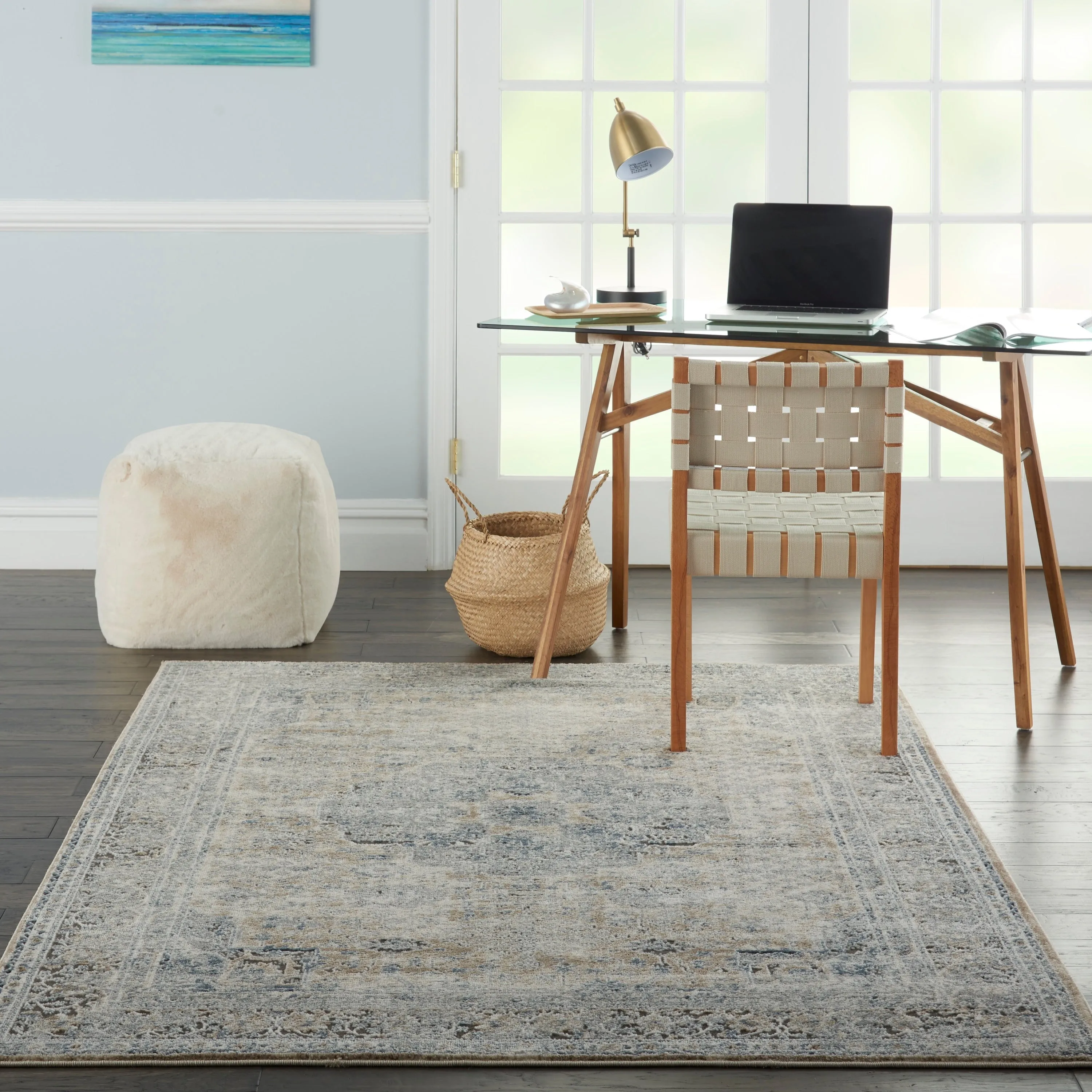 Porch & Den Traditional Bordered Medallion Area Rug