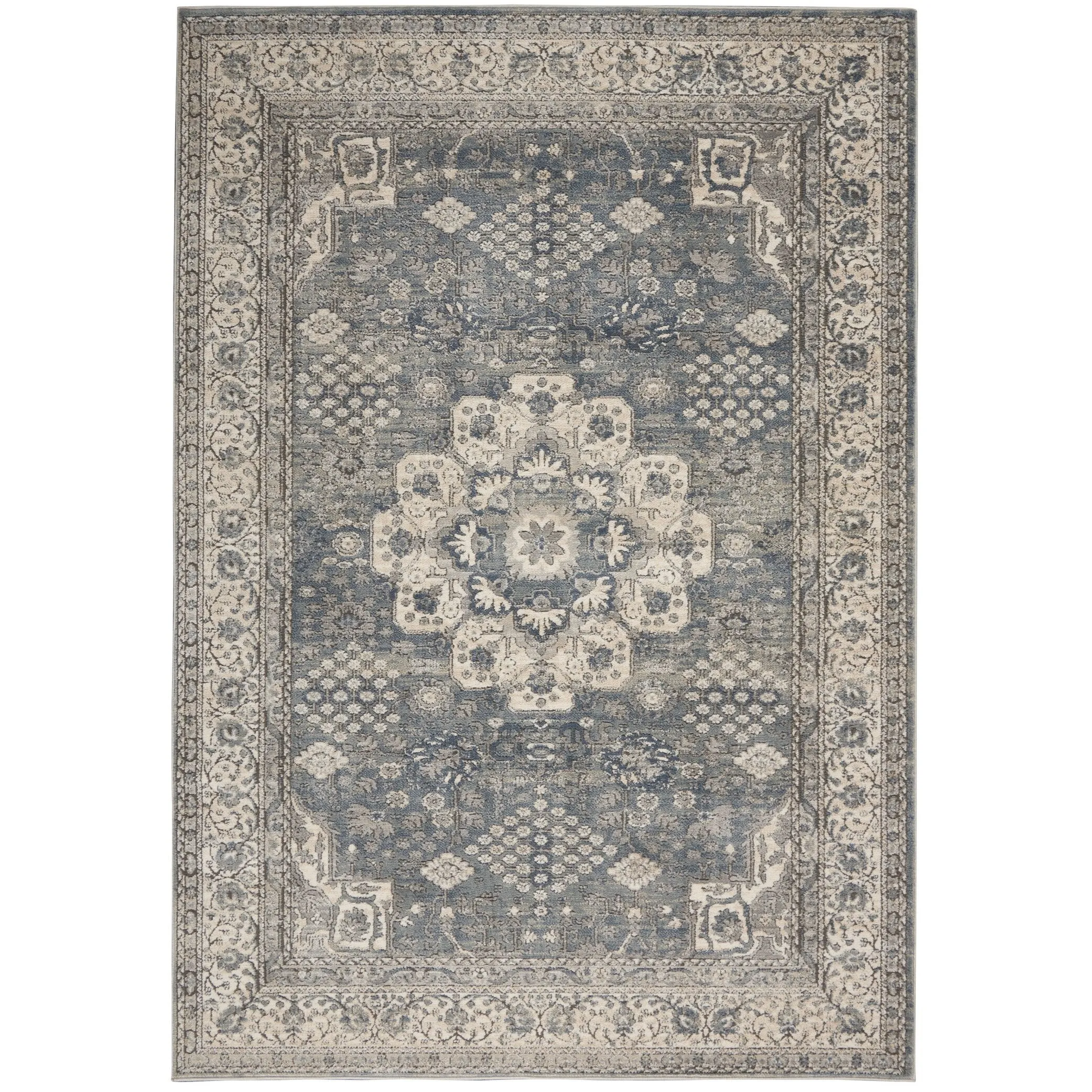 Porch & Den Traditional Bordered Medallion Area Rug