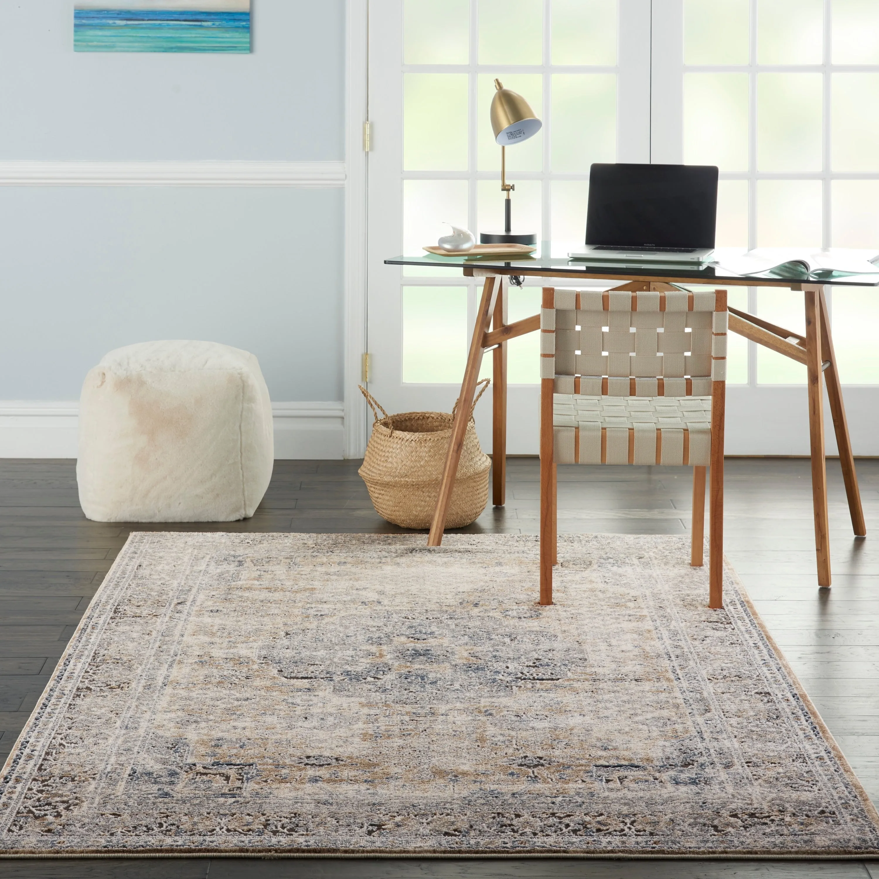 Porch & Den Traditional Bordered Medallion Area Rug