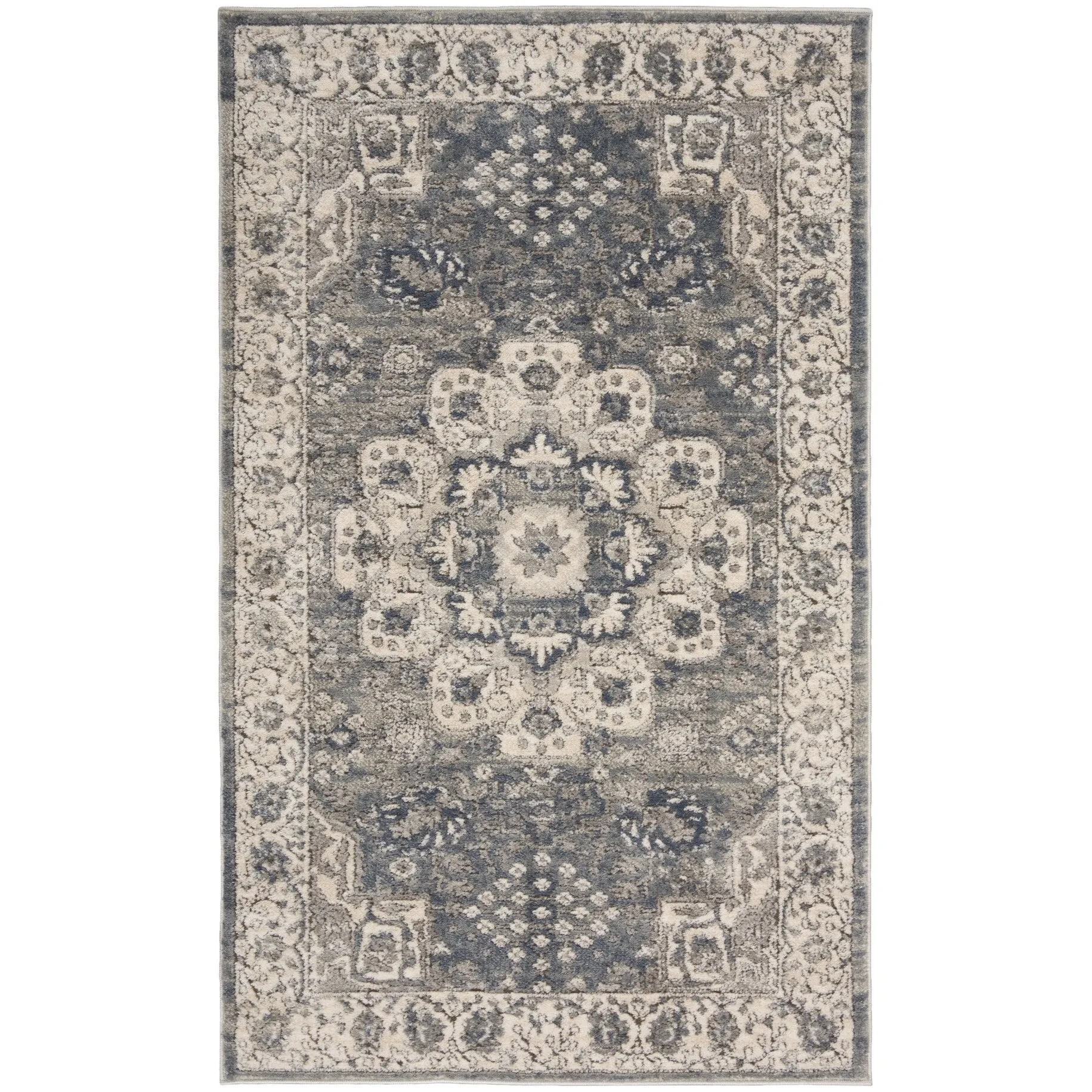 Porch & Den Traditional Bordered Medallion Area Rug