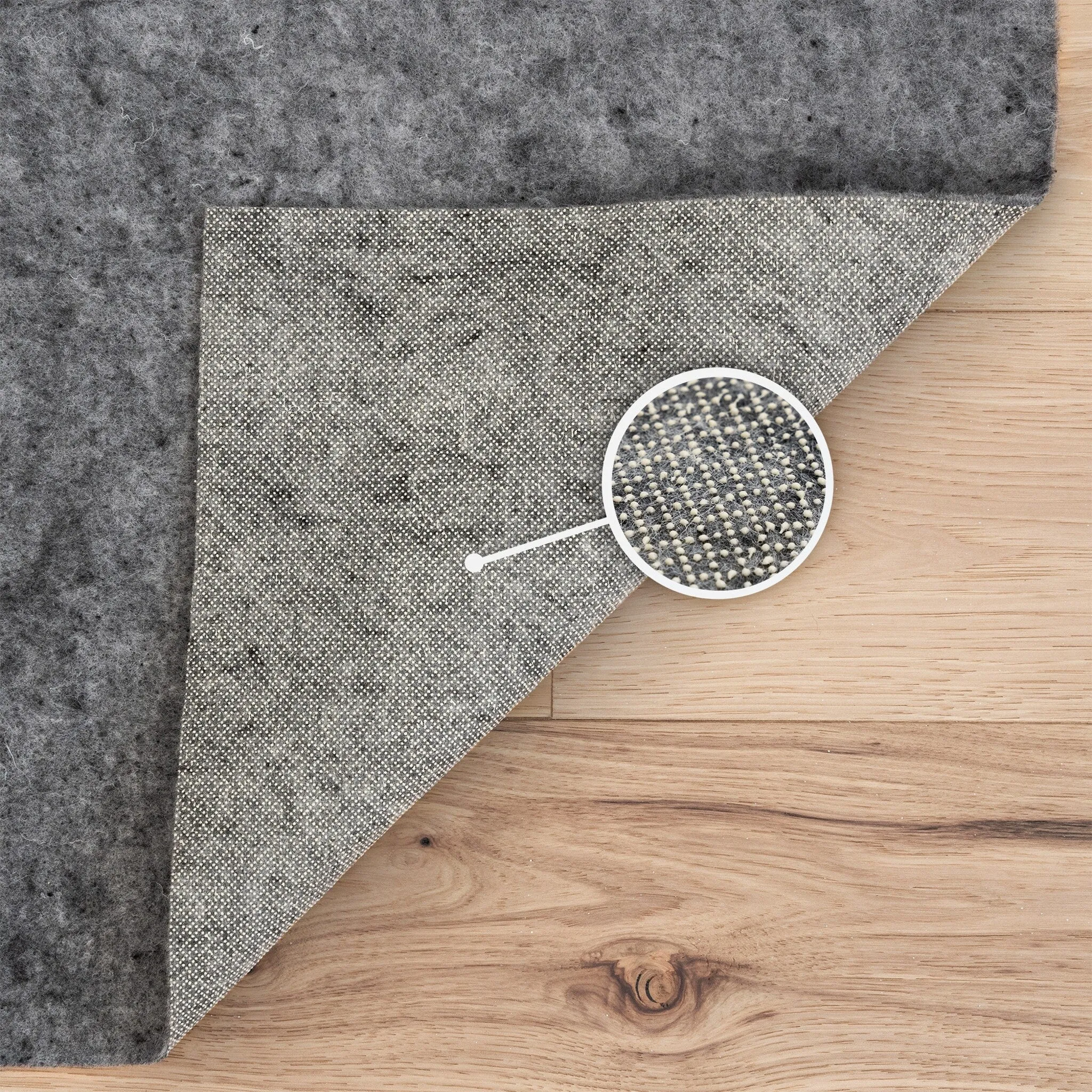 Posh Grip Felt Solid Non Slip Rug Pad - Gray