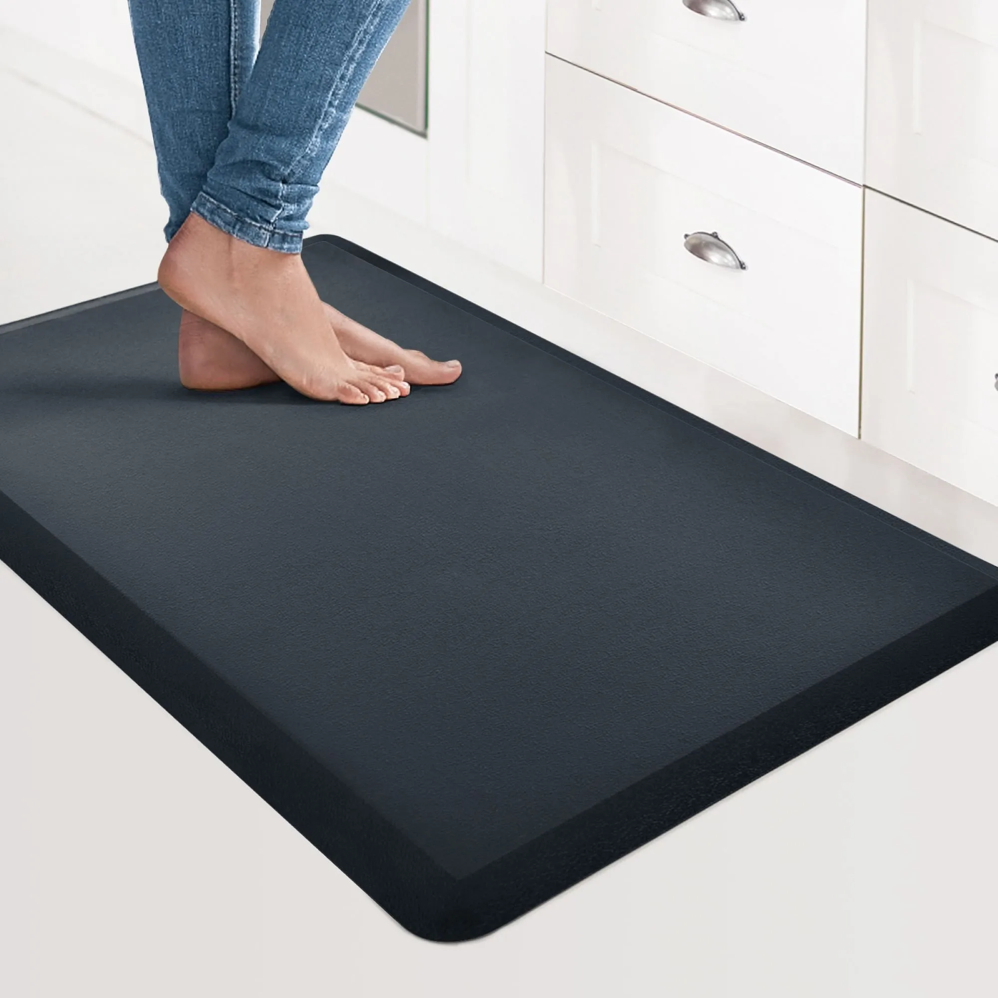 Premium Anti-Fatigue Comfort Mat. Thick. Non-Slip & All-Purpose Comfort - for Kitchen. Office Standing Desk