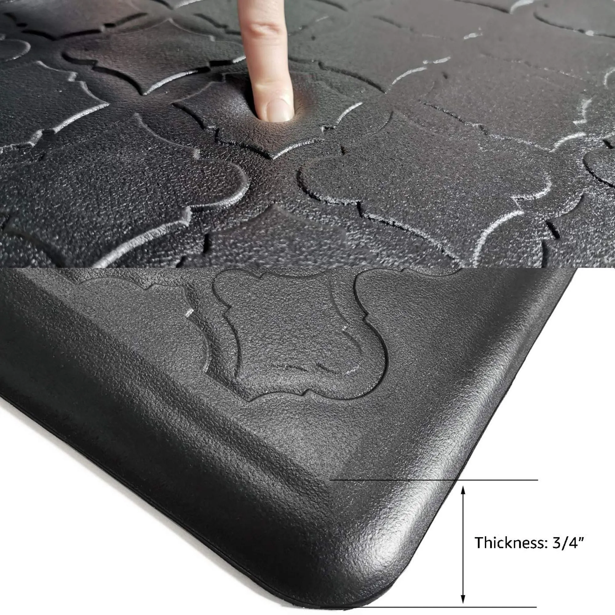 Premium Anti-Fatigue Comfort Mat. Thick. Non-Slip & All-Purpose Comfort - for Kitchen. Office Standing Desk