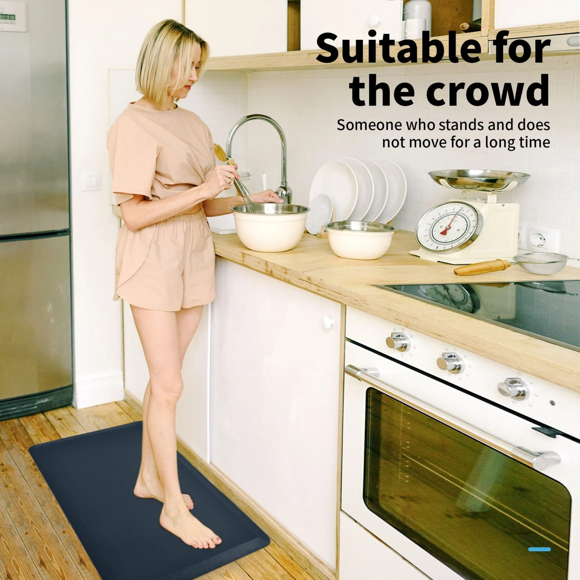 Premium Anti-Fatigue Comfort Mat. Thick. Non-Slip & All-Purpose Comfort - for Kitchen. Office Standing Desk