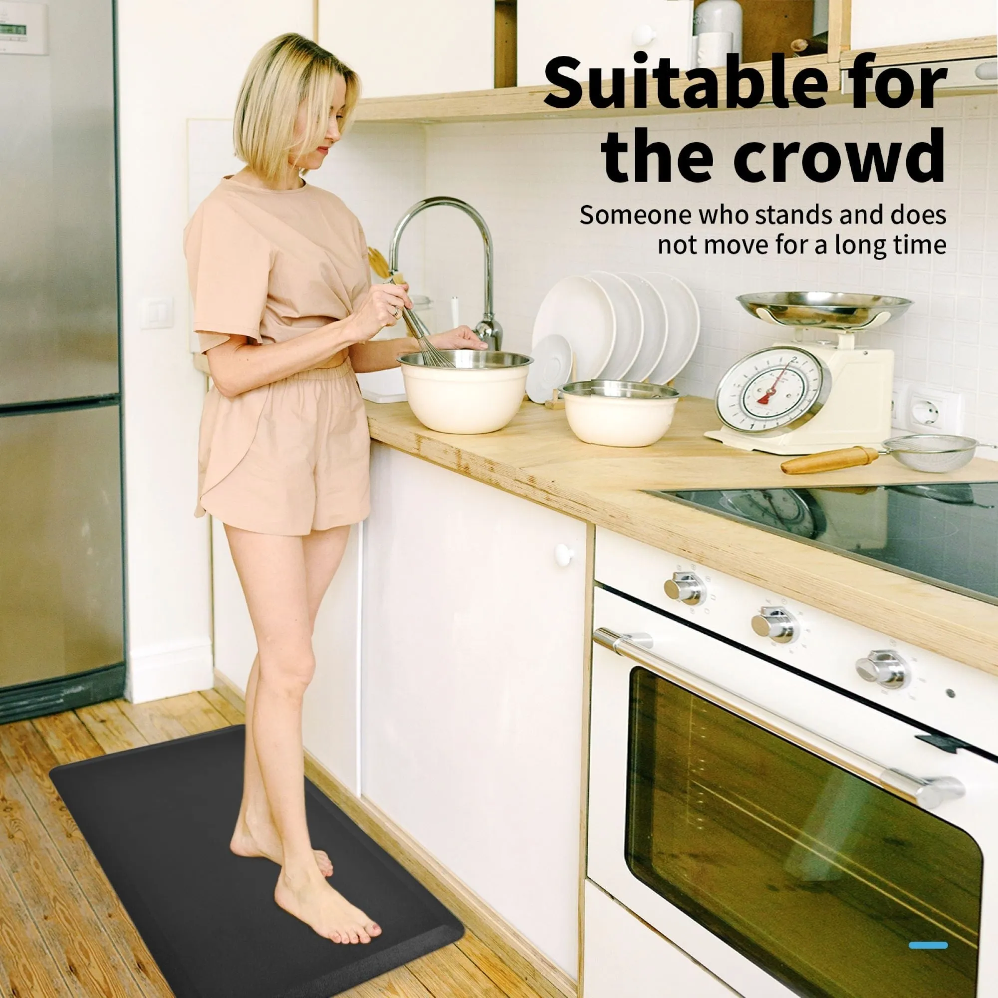 Premium Anti-Fatigue Comfort Mat. Thick. Non-Slip & All-Purpose Comfort - for Kitchen. Office Standing Desk